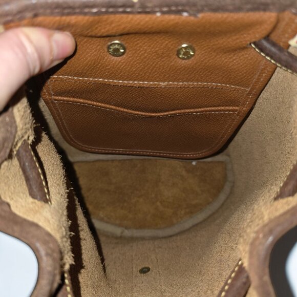 Vintage Dooney & Bourke Nubuc Suede Backpack USA Tassel AWL Tan Leather - Picture 11 of 16